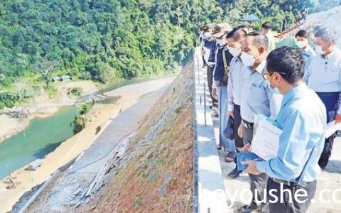 亲敦江上游霍马林县区正在兴建一座水力发电厂